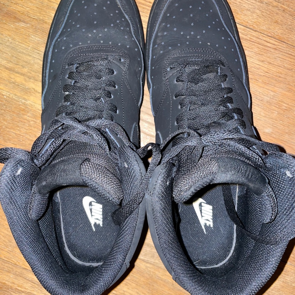 nike court vision mid black and blue